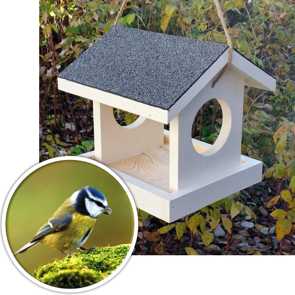 Klasické kŕmidlo pre vtáky z masívneho dreva, s náterom a strieškou. 
OPBDKRMDREV